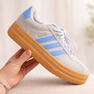 Adidas Platform Sneakers Size 8.5 – Gray & Blue – Worn 2x – Great Condition